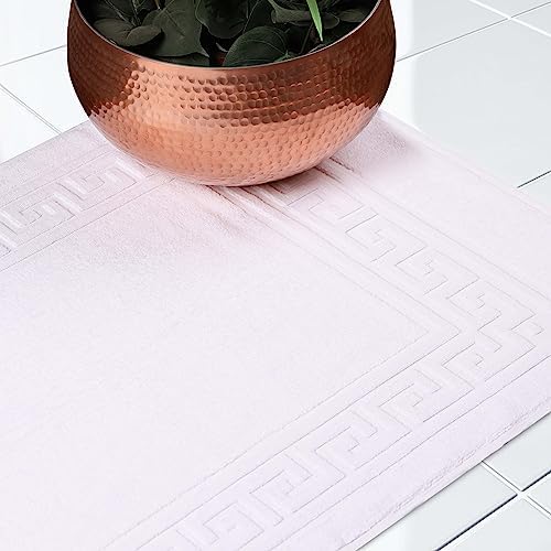 Superior Heavyweight Cotton Bath Mats, Bath Rugs For Bathroom Accessories, Washable Rug For Shower, Bath, Toilet, Modern Decor, No Backing, Luxury Hotel And Spa Quality, Set of 2, 22" x 35", White - Image 6