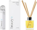 Doctor Aromas Aroma Set Essential Oil Natural Reed Aroma Wood Sticks Diffuser Glass Set – Elegant Scent for Home, Room or Bathroom, Décor, and Fresh Air Fragrance Aromatherapy Gift (Breezy)