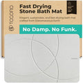 TOSORO - Stone Bath Mat Diatomaceous Earth Shower Mat Non-Slip Super Absorbent Diatomite Stone Bath Mats for Bathroom Floor Quick Drying Natural Easy to Clean (23.5 x 15) - Grey by Tosoro
