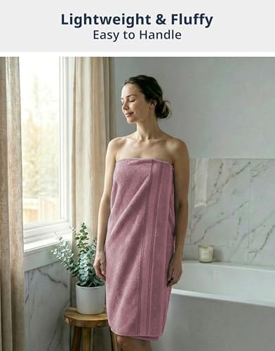 LANE LINEN Towel Set 18 Piece Soft Absorbent Quick Dry - Wishful Mauve - Image 3
