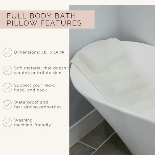 Our Full Body Bath Pillow - Ideal Bathtub Accessory for Relaxing Bath Gifts for Women - Image 2