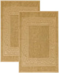 Superior Hotel & Spa Quality Bath Mat Set of 2, Made of Long-Staple Combed Cotton, Durable and Washable Bathroom Mat 2-Pack - Toast, 22" x 35" each by SUPERIOR
