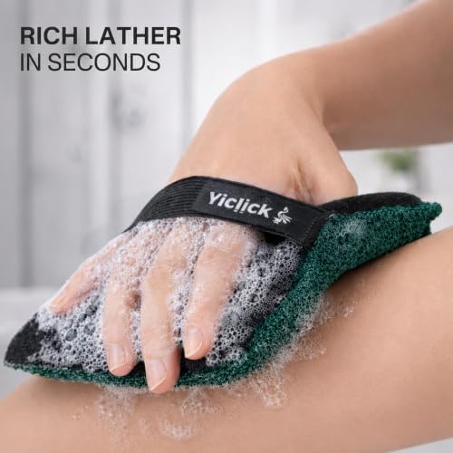 Exfoliating Body Scrubber (2 Pack), Body Scrubber Exfoliator, Exfoliating Sponge for Shower Bath, Shower Loofah Luffa Lufa with Handle for Men Women, Dead Skin Exfoliator for Body Scrub - Image 4