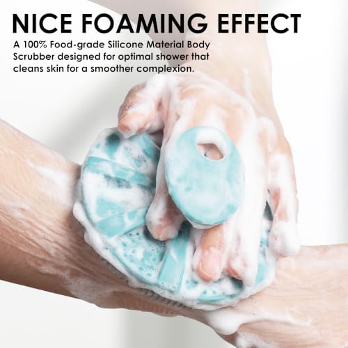 INNERNEED Food-Grade Soft Silicone Body Scrubber Brush, Silver Zinc Infused - Image 5