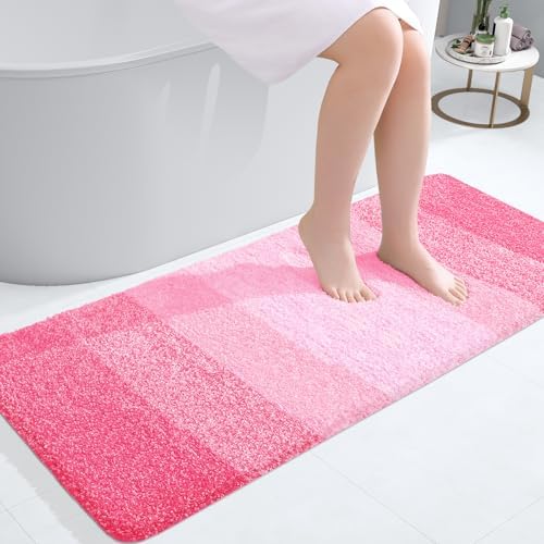 OLANLY Bathroom Runner Rug 47x20, Extra Soft Absorbent Microfiber Bath Rugs by OLANLY