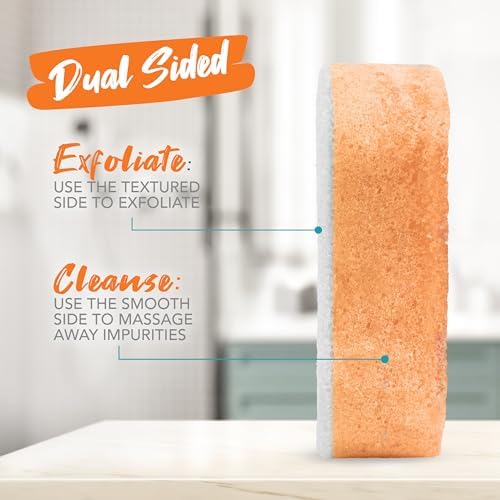 Spongables Pedi Scrub Foot Exfoliating 20+ Wash Sponge, Papaya, 1 Count - Image 5