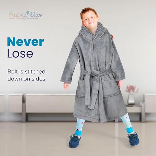 Rising Star Baby Toddler Robe Or Kids Robe for Girls and Boys - Kids & Baby Bath Robe Spa Set with Washcloth or Slippers - Image 4