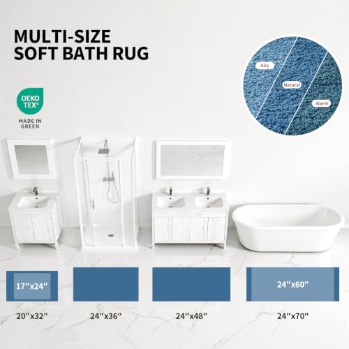 ILANGO Toilet Rugs U Shaped 22" × 24",Soft Absorbent Microfiber Bath Rugs - Image 4