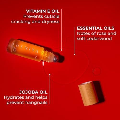 Cuticle Oil Made in USA - Hydrating Roll-On with Jojoba & Vitamin E - 5mL Travel Sized (Rose Fragance) - Image 3