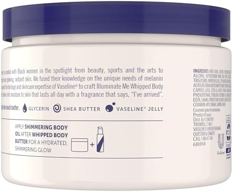 Vaseline Lotion - Illuminate Me Body Butter, Whipped Shea Butter Co-Created with Black Women for Luminous, Glowing Skin, Moisturizing Lotion for Extremely Dry Skin, Scented, 11 Oz Ea (Pack of 6) - Image 2