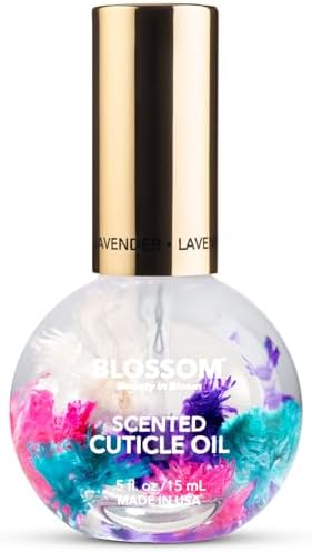 Blossom Cuticle Oil for Nails, Hydrating, Made in USA, Lavender, 0.5 fl. oz by Blossom