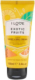 I LOVE Exotic Fruit Scented Hand and Nail Cream - Hand Cream for Dry Hands - Vitamin E, Coconut Oil, and Shea Butter - Silicone Free - 3.4 oz by ILove