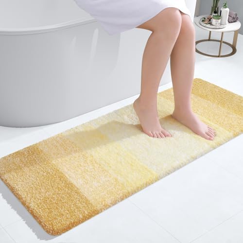 OLANLY Bathroom Runner Rug 47x17, Extra Soft Absorbent Microfiber Bath Rugs by OLANLY