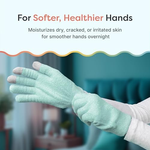ZenToes Moisturizing Gloves for Dry Hands, Media Tips, Fuzzy, 1 Pair - Image 2