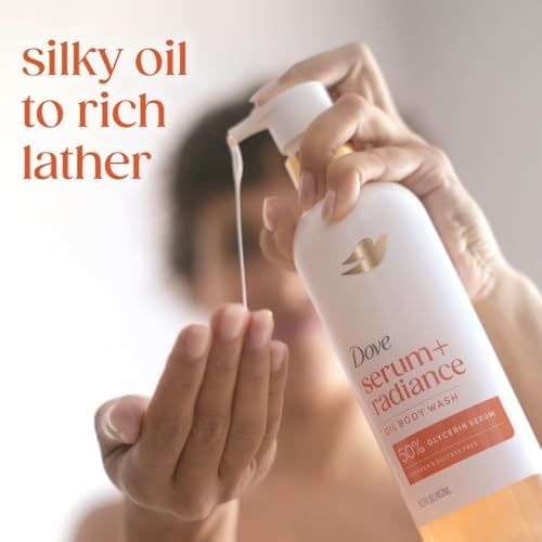 Dove Serum+ Radiance Oil Body Wash, Jojoba & Monoi Flower, 15.3 fl oz - Image 4