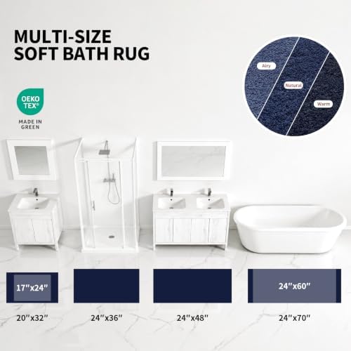 ILANGO Bathroom Rugs 48" × 24", Extra Soft Absorbent Microfiber Bath Rugs - Image 4