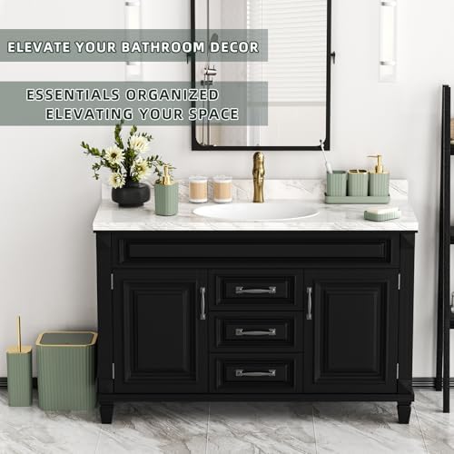 XLHOMO Bathroom Accessories Set - Gorgeous Sage Green Bathroom Set - Image 6