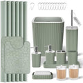 XLHOMO Bathroom Set - Bathroom Set with Shower Curtain and Rugs, Sage Green by BetterbathroomwithXLHOME