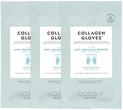 VOESH Collagen Gloves, Vegan Hand Masks, Moisturizing Hand Mask, Lotion Gloves, Hydrating Gloves, Hand Care, Spa Manicure Gloves, Dry Hand Treatment by Unknown