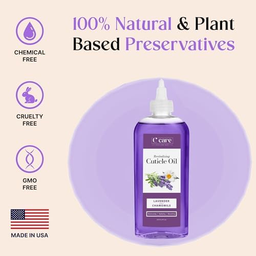 C CARE Lavender and chamomile Cuticle Oil For Nails - Repairs Cuticles Overnight - Moisturizes and Strengthens Nails and Cuticles - 8oz - Image 2