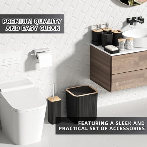 XLHOMO Bathroom Accessories Set - 10PC Elegant Black Bathroom Set - Image 3
