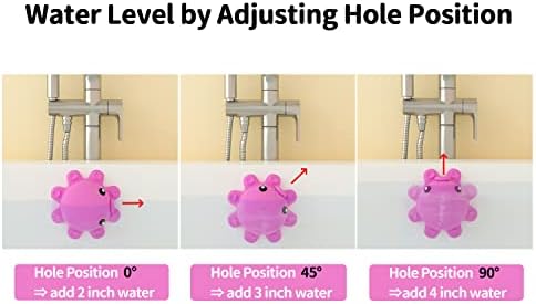 Bathtub Overflow Drain Cover - Tub Overflow Drain Cover, Soak Bath, Spa Accessories - Adds Inches of Water for Deeper Bath (Silicone, Hot Pink) - Image 5