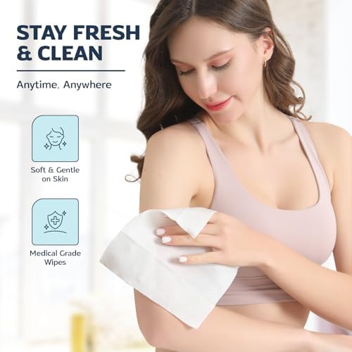 240 XL Shower Wipes Body Wipes for Adults Bathing No Rinse for Women & Men - Image 5