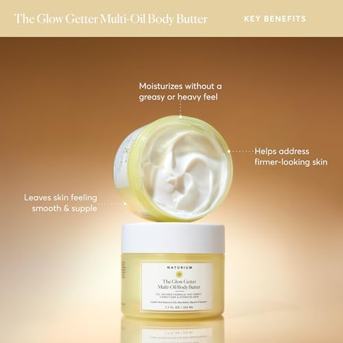 Naturium The Glow Getter Whipped Multi-Oil Body Butter, Firming Cream & Body Moisturizer with Shea Butter, 7.7 fl oz (Pack of 4) - Image 3