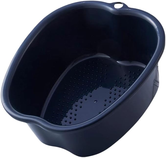 Ytterbium Foot Soaking Bath Basin, Large Massage Foot Soaking Tub, Plastic Home Spa Pedicure Bucket, Relaxation & Stress Relief, Suitable for Women & Men (Black)