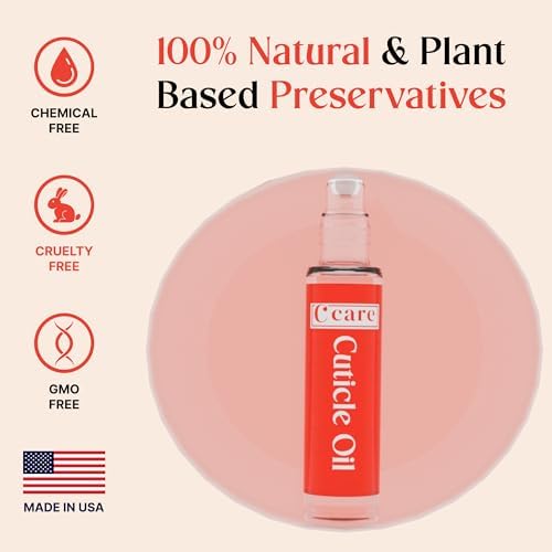 C CARE Pomegranate and Fig Roll-On Cuticle Oil | Natural Revitalizing Hydrating Nail Oil | Repaires Cuticles Overnight | Remedy For Damaged Skin And Thin Nails | Paraben Cruelty Free Formula | 10ml - Image 2