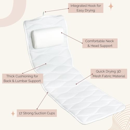 Our Full Body Bath Pillow - Ideal Bathtub Accessory for Relaxing Bath Gifts for Women - Image 3