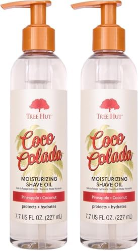 Tree Hut Coco Colada Moisturizing Shave Oil, Gel-to-Oil Formula, Ultra Hydrating Barrier for a Close, Smooth Shave, For All Skin Types, 7.7 fl oz,(Pack of 2) by TreeHut