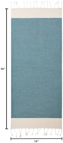 BAY LAUREL Turkish Hand Towel – Pack of 2 | Soft & Absorbent Decorative Towels for Bathroom, Hand, Face, Hair, Gym, Yoga, SPA, Kitchen & Tea | Boho Decor (Petrol, Diamond 16x40 Inches (Set of 2) - Image 5