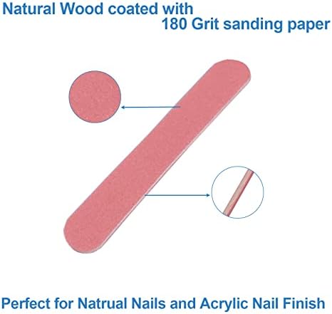 Mini Nail Files Bulk (100 Pcs), Double Sided Emery Board Nail File for Nature Nails, Manicure Tool Set Disposable Colorful Nail File for Home Salon Use Travel Size Men Women Kids Wood Board - Image 3