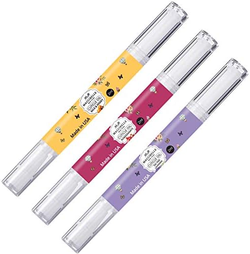 Cuticle Oil Set of 3 Oil Flavors,Help to Heals Dry Cracked Cuticles 0.5 oz (Set 3 Pen) by Maccibelle