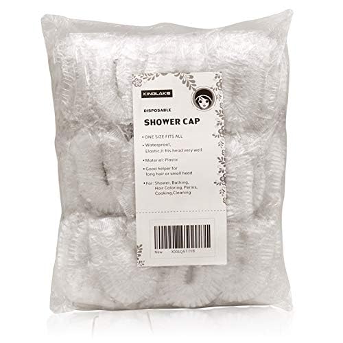 Disposable Shower Cap,100 Pcs Plastic Shower Caps Large Thick Elastic Bath Cap For Women Spa,Home Use,Hotel and Hair Salon