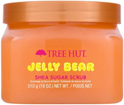 Tree Hut Jelly Bear Body Scrub, Exfoliating Sugar Scrub, Vegan, 18 Ounce (Pack of 12) by TreeHut