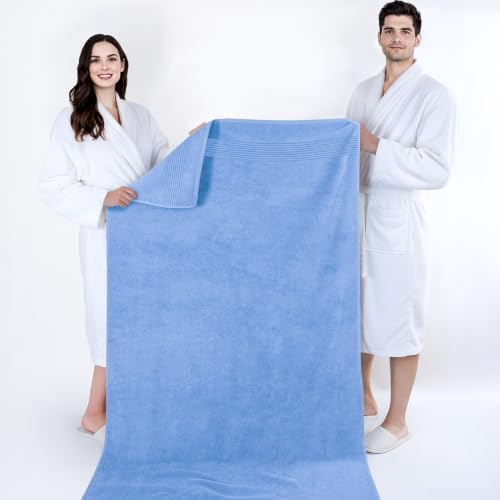 Cotton Paradise 100% Cotton Hand Towels, 2 Piece 35x70 Hand Bath Towels, Sky Blue - Image 5