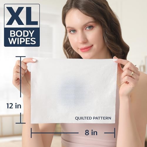 60 XL Shower Wipes - Body Wipes for Adults Bathing No Rinse for Women & Men - Image 2