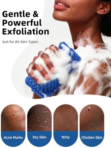 Cleangor 3Pcs African Net Sponge Authentic with Knots - Exfoliating Body - Image 2