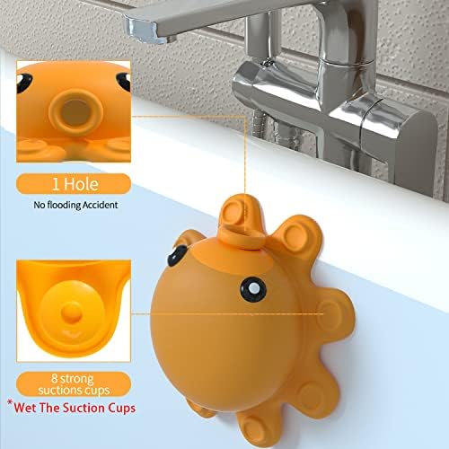 Bathtub Overflow Drain Cover - Tub Soak Bath Cover, Adds Inches of Water for Deeper Bath (Silicone, Yellow) - Image 2