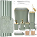 XLHOMO Bathroom Set - Bathroom Set with Shower Curtain and Rugs, Sage Green by BetterbathroomwithXLHOME