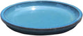 2 Pack Aqua Blue Ceramic 14 Inch Round Saucer, Plant Tray for Indoor Pots, Flower Plant Saucers, Dishes for Plants, Deep Plant Water Tray, Bird Bath Bowl, Holding Water Drips & Soil, Drainage Tray