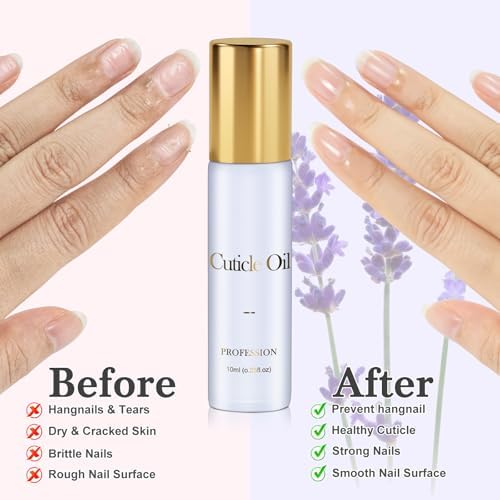 Cuticle Oil, Scented Roll on Nail Oil for Nails, Rose & Lavender, 20 ml - Image 5