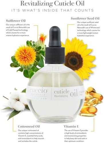 Cuccio Naturale Fragrance Free Revitalizing Cuticle Oil, Lightweight Fast-Absorbing Hydrating Nail & Cuticle Conditioner, Cold-Pressed Oils + Vitamin E, 2.30 Fl Oz - Image 2