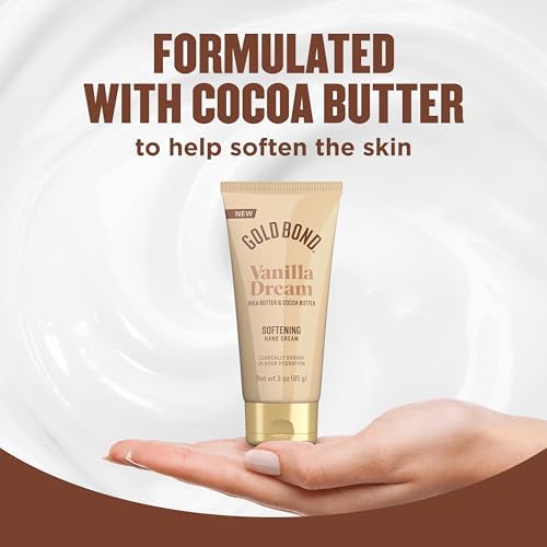 Gold Bond Vanilla Dream Softening Hand Cream Set,Luxurious Everyday Hand Cream w/Shea Butter to Help Boost Skin Moisture&Cocoa Butter to Help Soften Skin,Warm Vanilla Dream Scent,3 Ounce (Pack of 24) - Image 5
