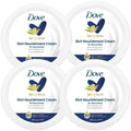 Dove Nourishing Body Care, Face, Hand, and Body Rich Nourishment Cream for Extra Dry Skin with 48-Hour Moisturization, 4-Pack, 2.53 Oz Each Jar by Dove