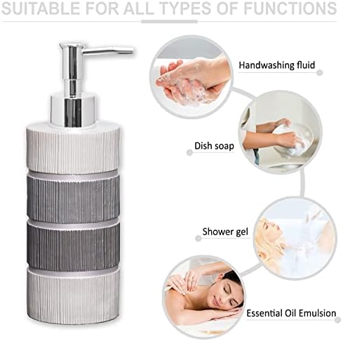 Zahari Home 4pc Modern Line Modern Bathroom Accessories Set Modern Soap Dispenser, Tumbler, Tooth Brush Holder and Dish Soap Holder Luxury Contemporary Grey Decor Unique Design Luxury Bath Set - Image 3