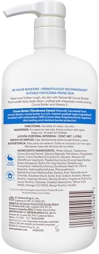 Palmer's Cocoa Butter Formula Daily Skin Therapy Body Lotion,33.8 Oz Pump Bottle,Intensive Moisturizer for Dry and Eczema-Prone Skin,Enriched with Vitamin E,Helps 48-Hour Deep Hydration (Pack of 2) - Image 2