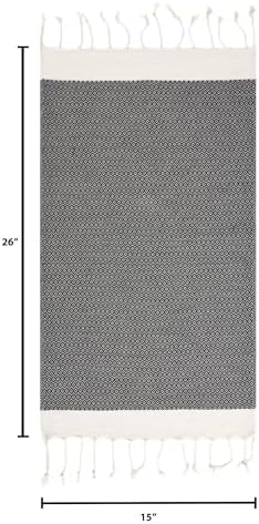 BAY LAUREL Turkish Hand Towel – Pack of 2 | Soft & Absorbent Decorative Towels for Bathroom, Hand, Face, Hair, Gym, Yoga, SPA, Kitchen & Tea (Dark Army Green, Diamond 15x26 Inches (Set of 2) - Image 5